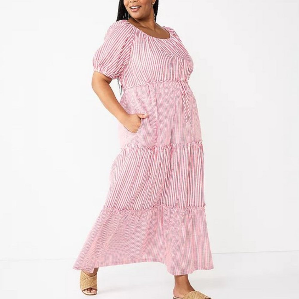 DRAPER JAMES Tiered Maxi Dress 3X